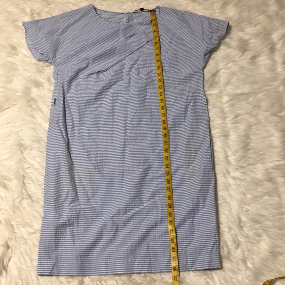 Hugo Boss Gorinna1 white and light blue striped dress size 6 - Picture 3 of 8